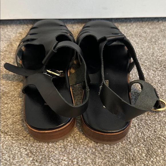 EUC Anne Thomas Leather Hackney Fisherman Sandals in Florida Black size EU37/7 - Picture 11 of 12